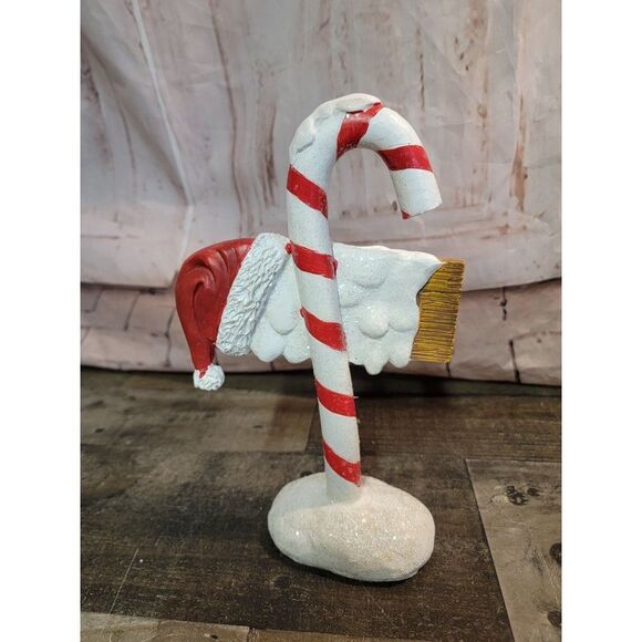 Merry Xmas santa hat candy cane snow glitter xmas figure decor - Picture 4 of 5